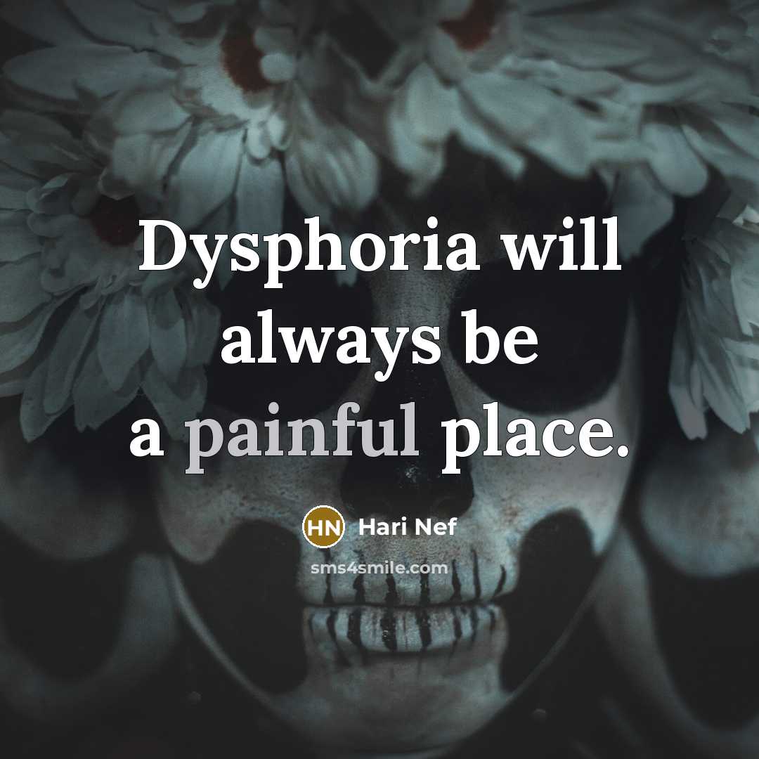 “Dysphoria will always be a painful place.” quote by Hari Nef