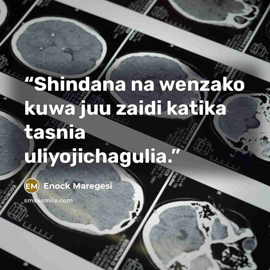 “Shindana na wenzako kuwa juu zaidi katika tasnia uliyojichagulia.” quote by Enock Maregesi