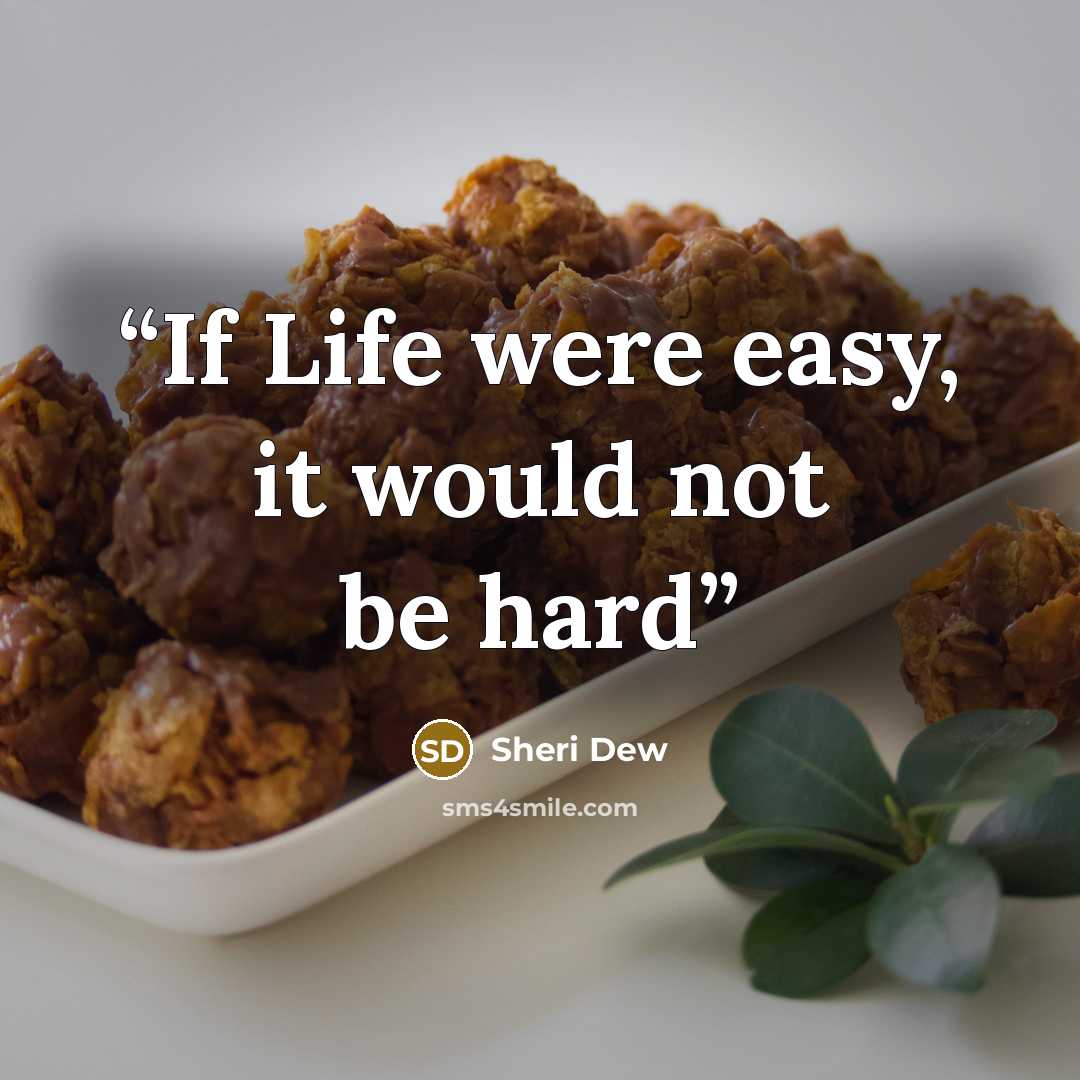 “If Life were easy, it would not be hard” quote by Sheri Dew