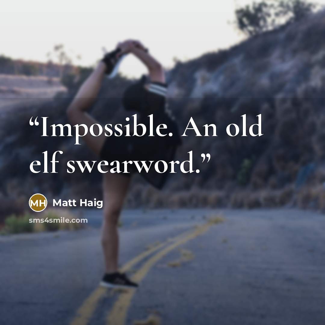“Impossible. An old elf swearword.” quote by Matt Haig