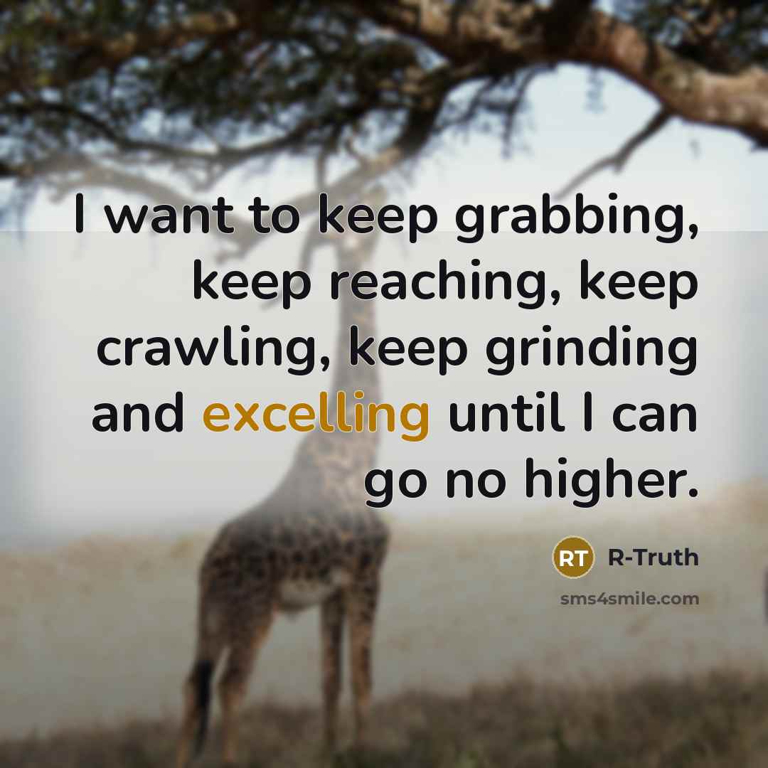 “I want to keep grabbing, keep reaching, keep crawling, keep grinding and excelling until I can go no higher.” quote by R-Truth