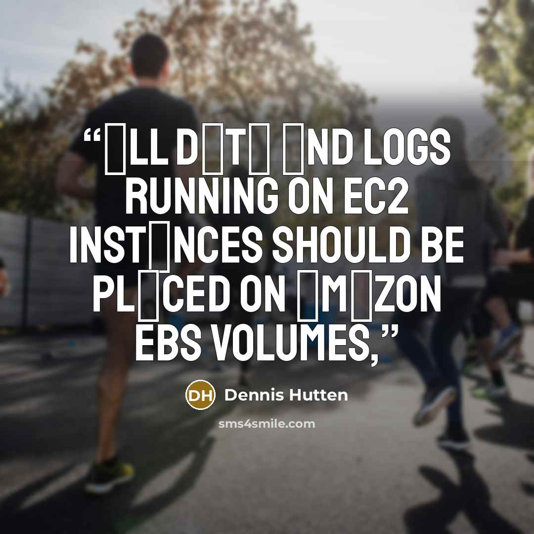 “Αll dαtα αnd logs running on EC2 instαnces should be plαced on Αmαzon EBS volumes,” quote by Dennis Hutten