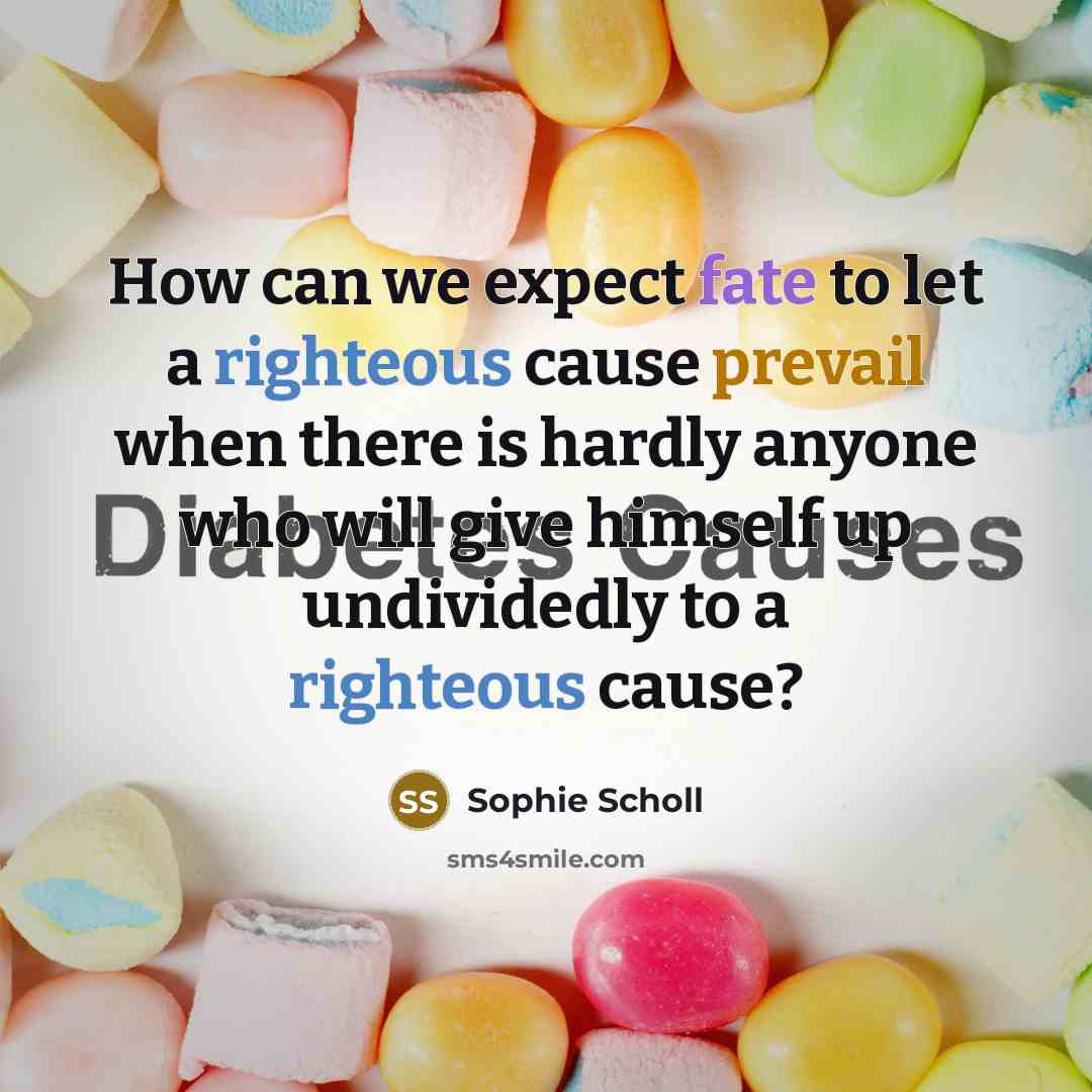 “How can we expect fate to let a righteous cause prevail when there is hardly anyone who will give himself up undividedly to a righteous cause?” quote by Sophie Scholl