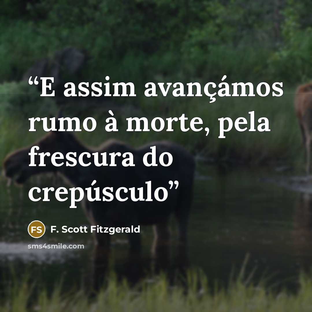 “E assim avançámos rumo à morte, pela frescura do crepúsculo” quote by F. Scott Fitzgerald
