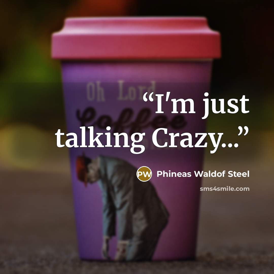 “I'm just talking Crazy...” quote by Phineas Waldof Steel