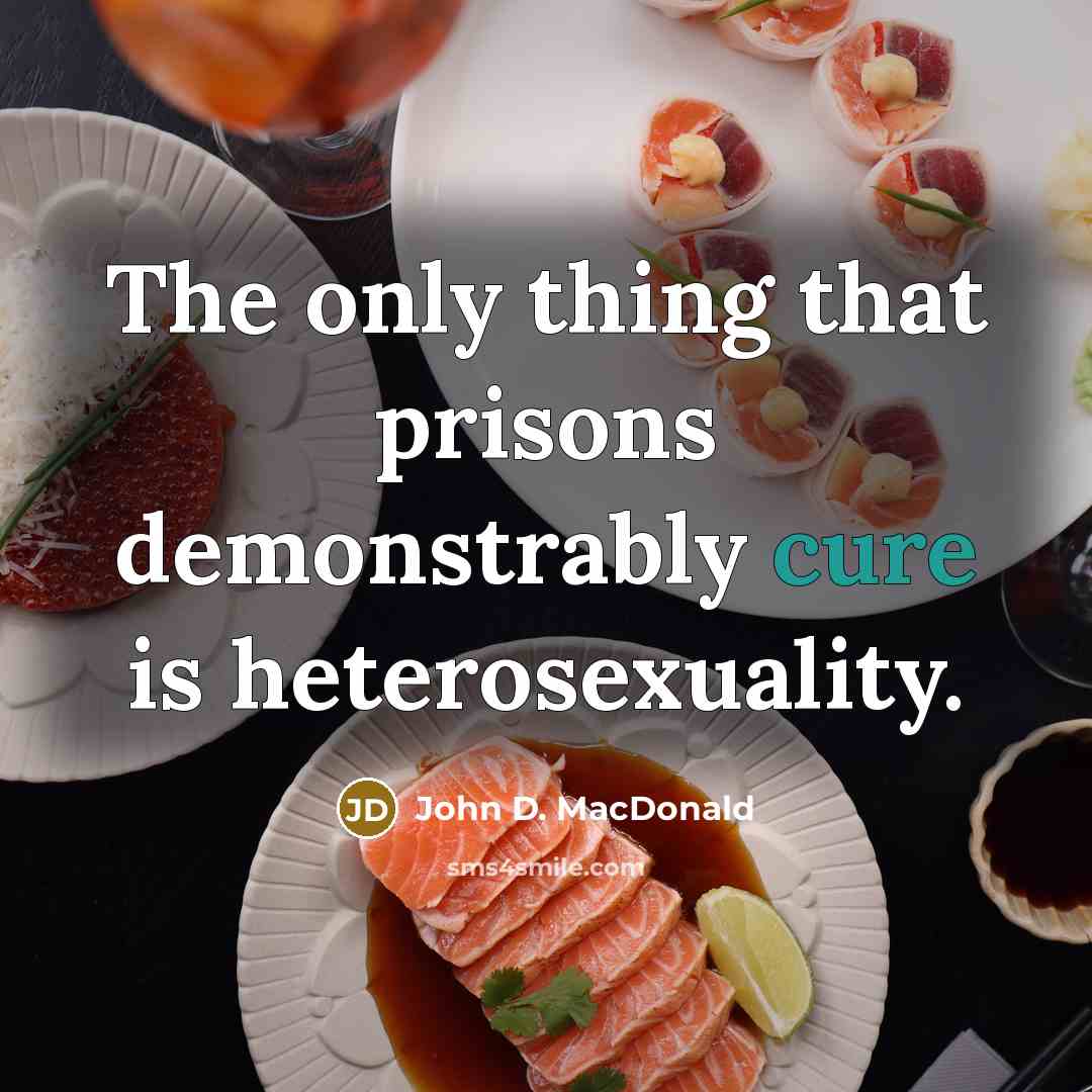 “The only thing that prisons demonstrably cure is heterosexuality.” quote by John D. MacDonald