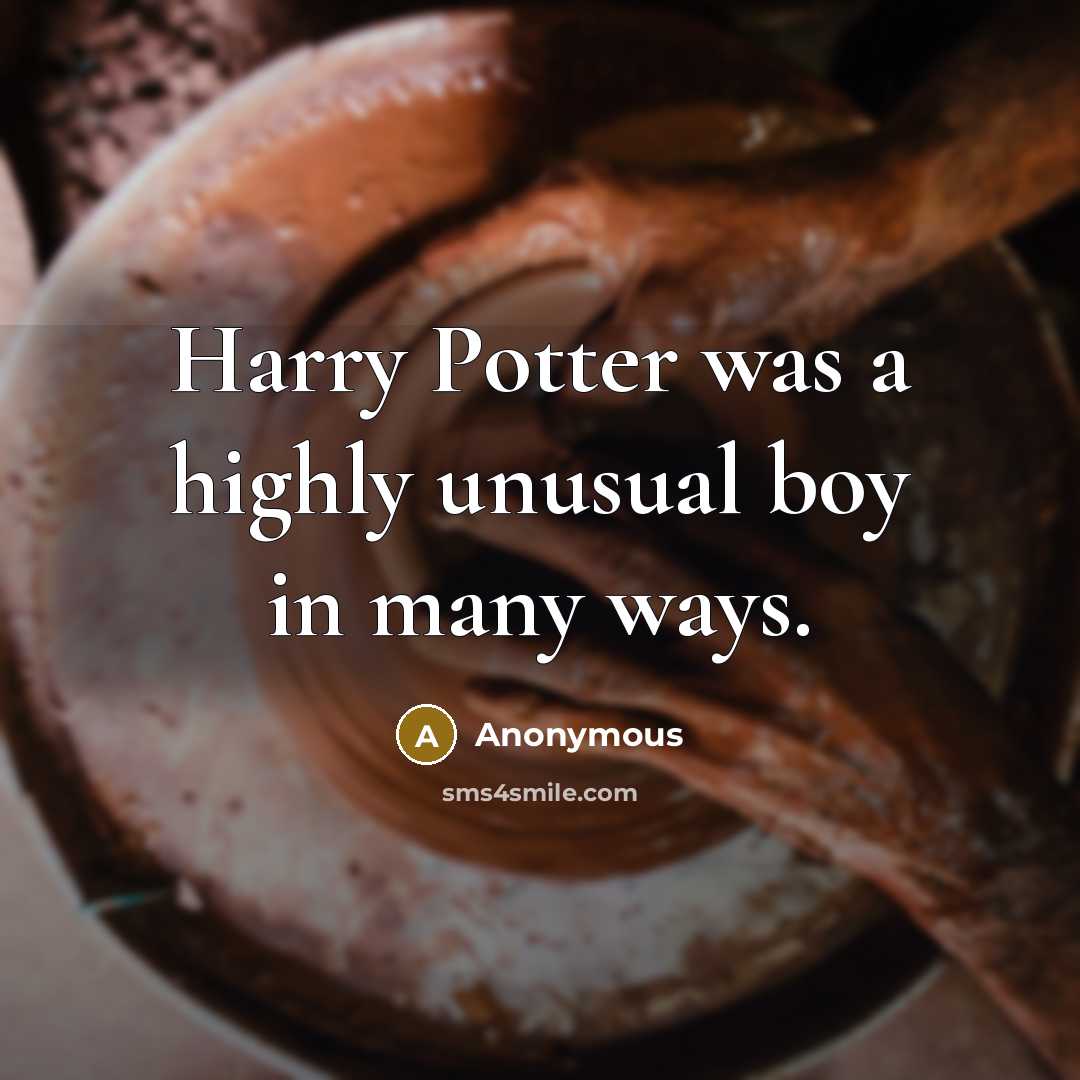 “Harry Potter was a highly unusual boy in many ways.” quote by Anonymous