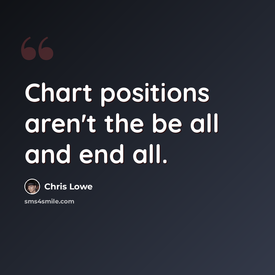 “Chart positions aren't the be all and end all.” quote by Chris Lowe