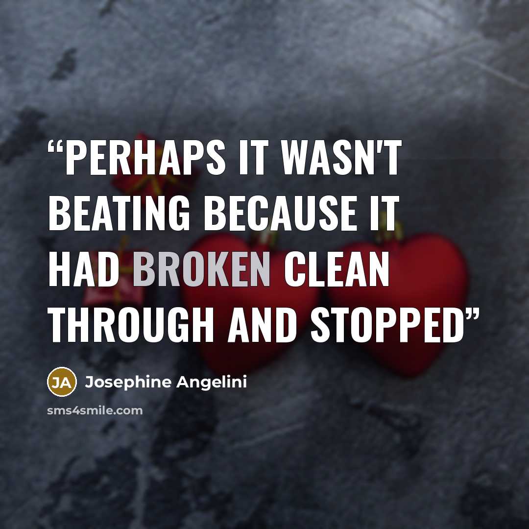 “Perhaps it wasn't beating because it had broken clean through and stopped” quote by josephine angelini