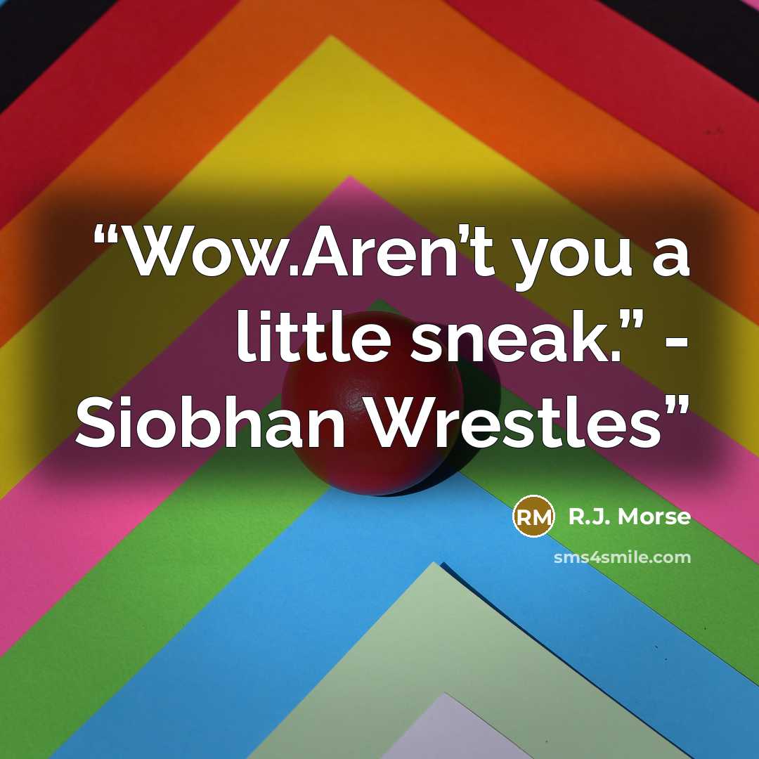 “Wow.Aren’t you a little sneak.” - Siobhan Wrestles” quote by R.J. Morse