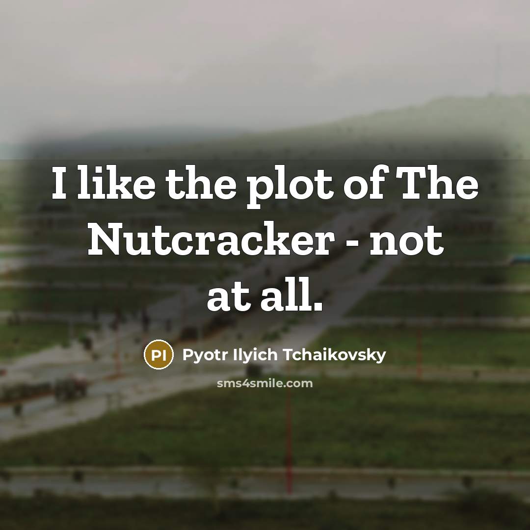 “I like the plot of The Nutcracker - not at all.” quote by Pyotr Ilyich Tchaikovsky