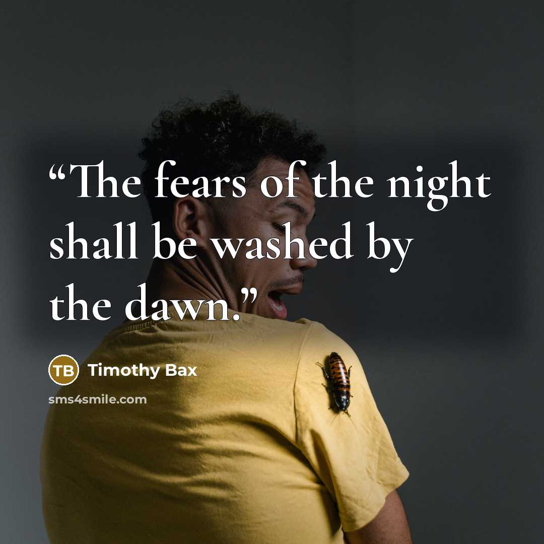 “The fears of the night shall be washed by the dawn.” quote by Timothy Bax