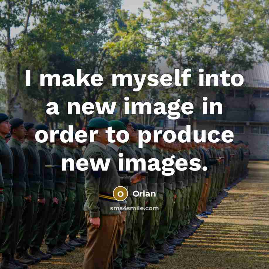 “I make myself into a new image in order to produce new images.” quote by Orlan
