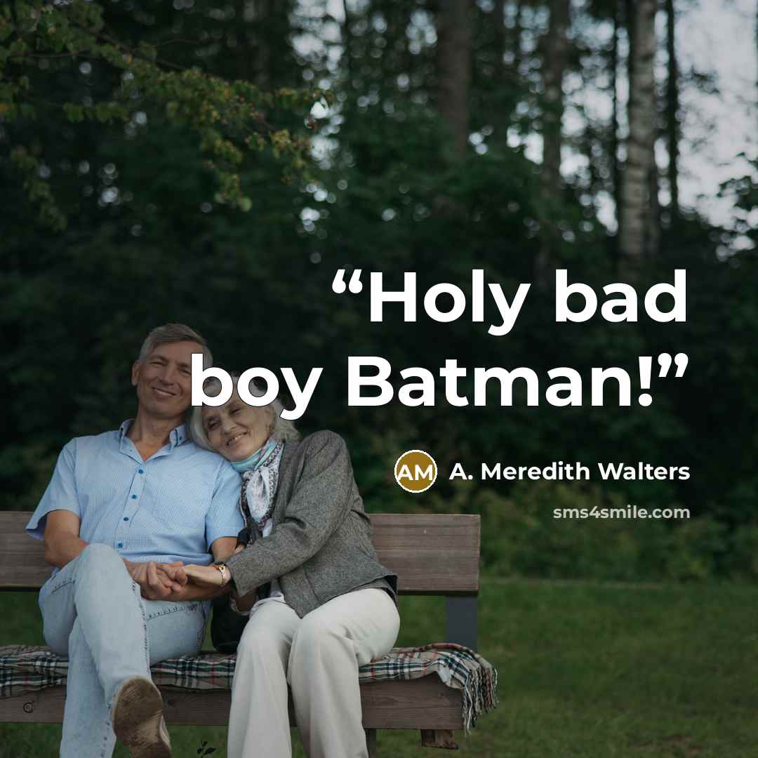 “Holy bad boy Batman!” quote by A. Meredith Walters