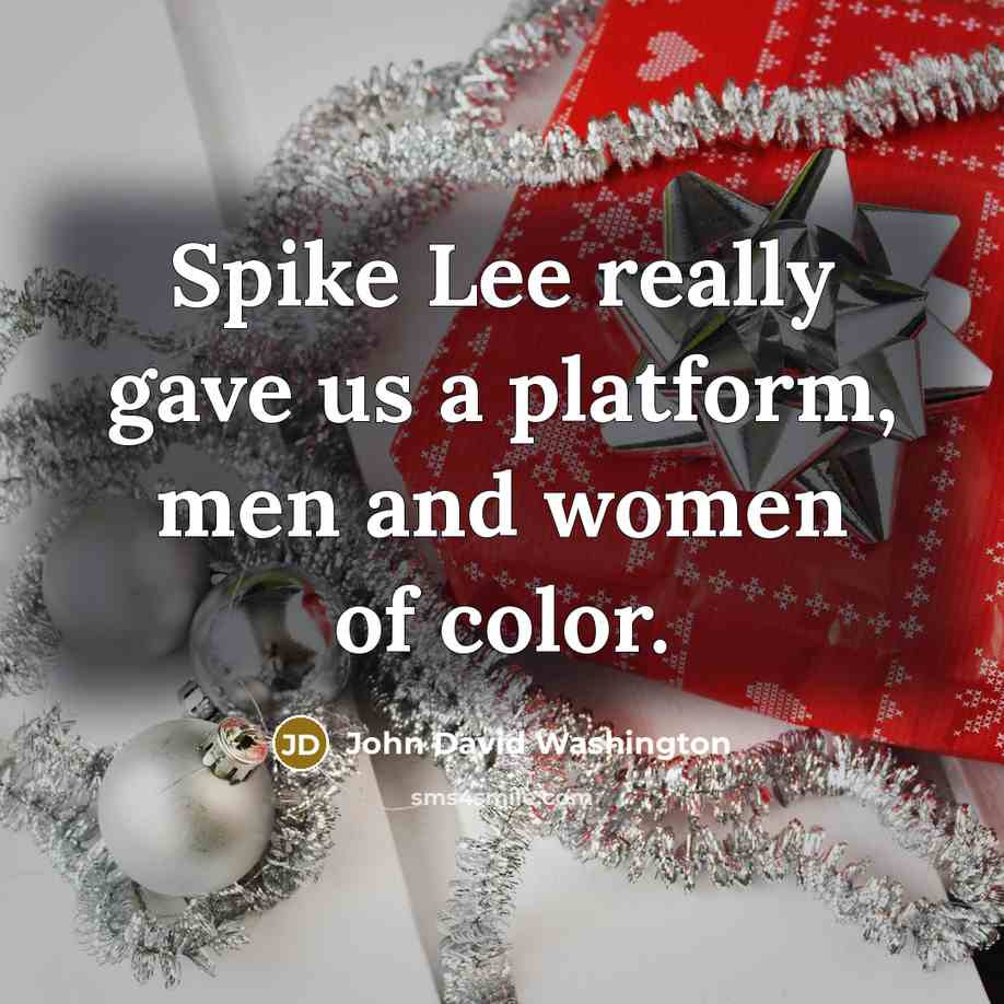 “Spike Lee really gave us a platform, men and women of color.” quote by John David Washington