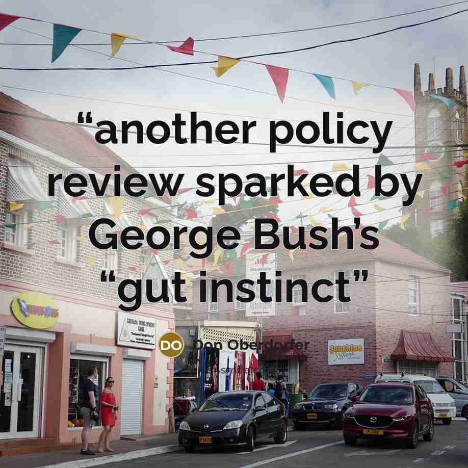 “another policy review sparked by George Bush’s “gut instinct” quote by Don Oberdorfer