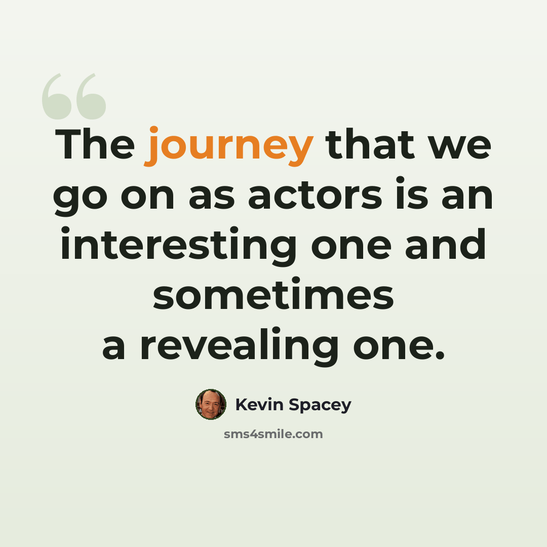 “The journey that we go on as actors is an interesting one and sometimes a revealing one.” quote by Kevin Spacey