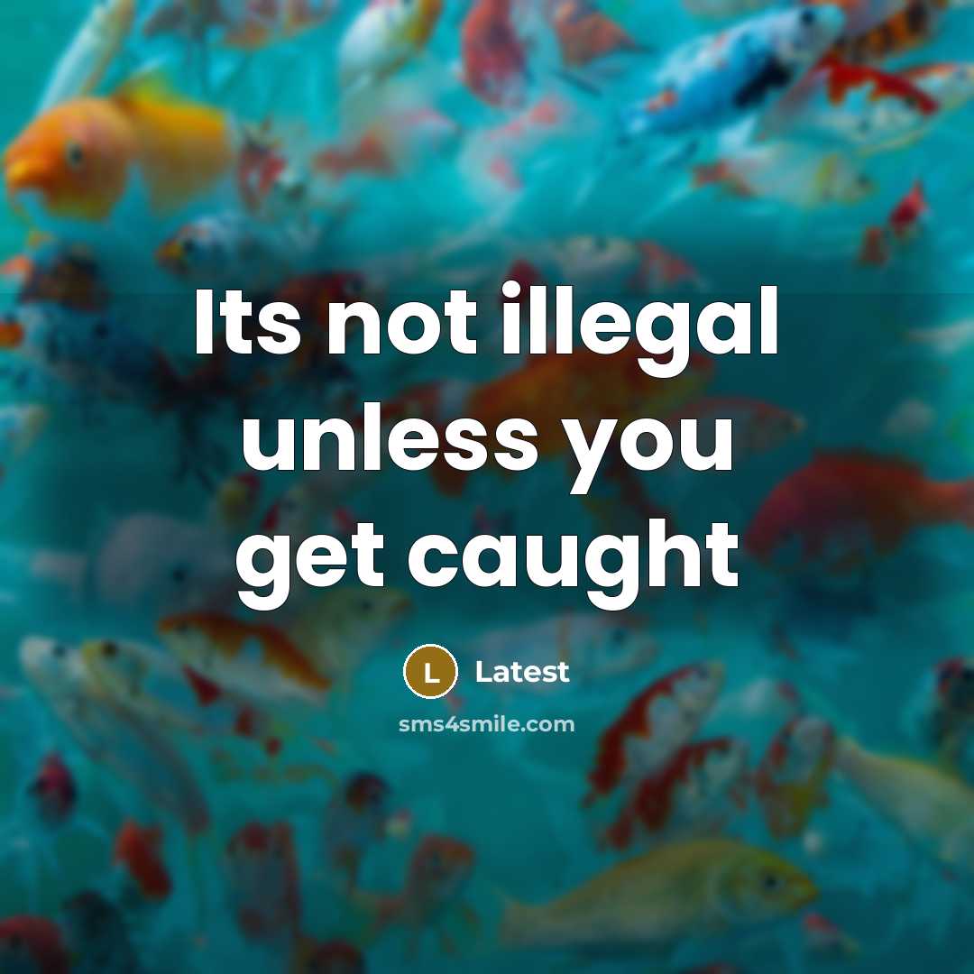 “Its not illegal unless you get caught” quote by Latest