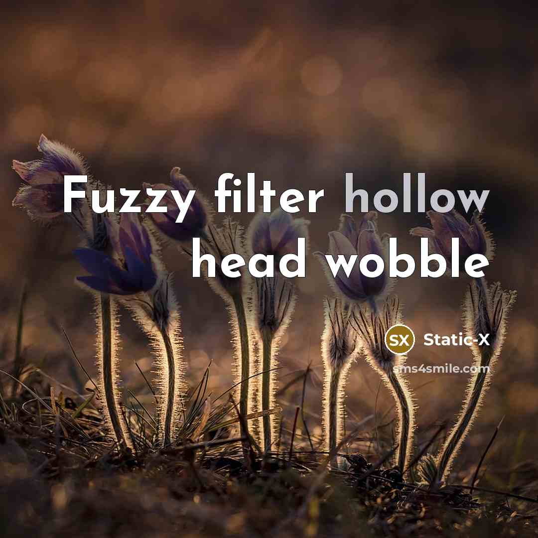 “Fuzzy filter hollow head wobble” quote by Static-X