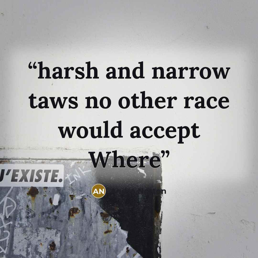 “harsh and narrow taws no other race would accept Where” quote by Andre Norton