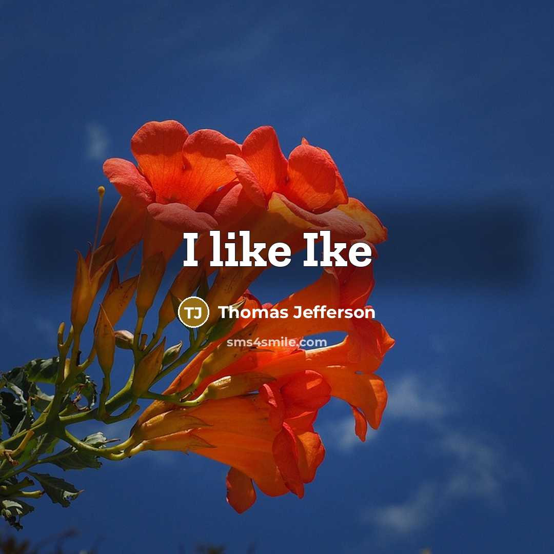 “I like Ike” quote by Thomas Jefferson