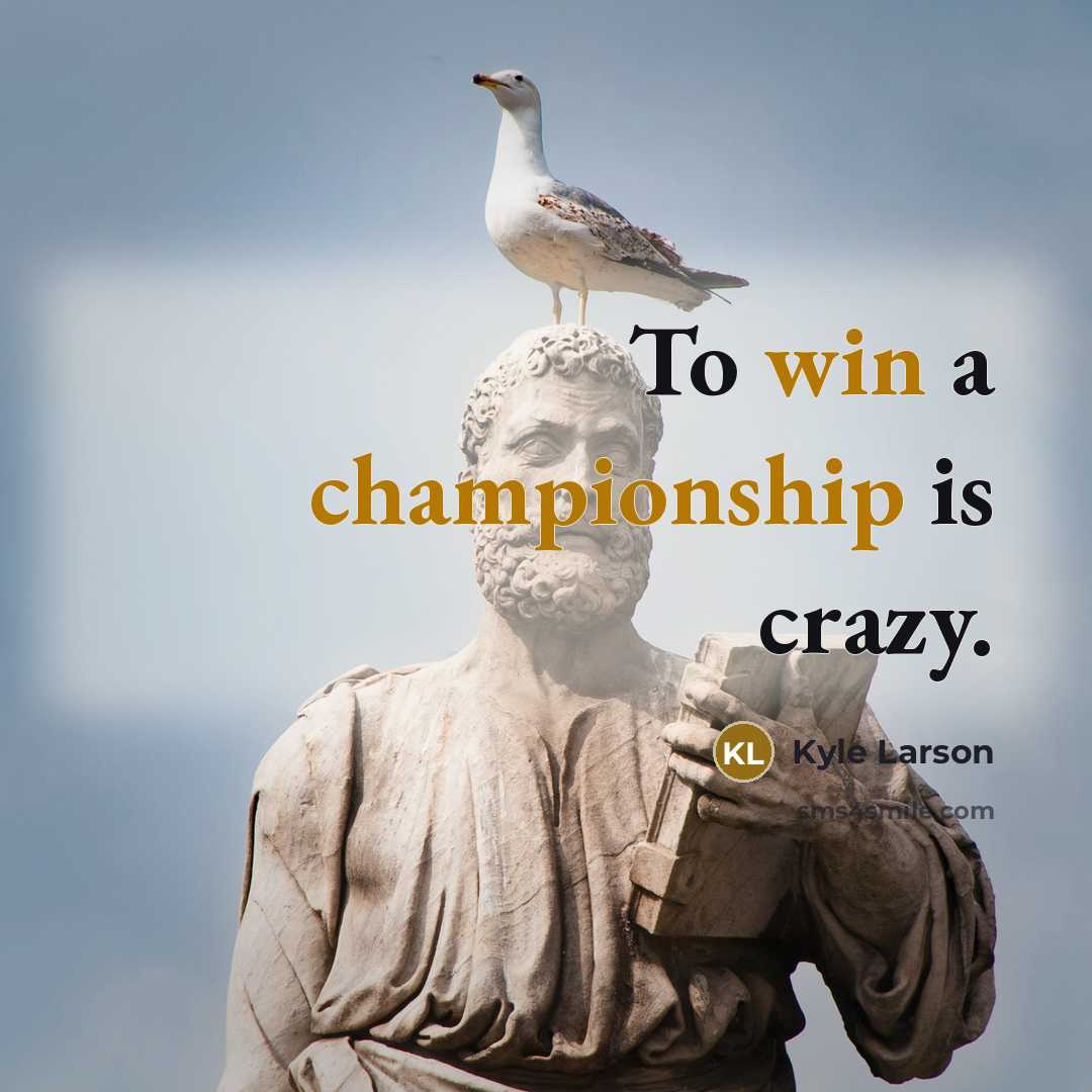 “To win a championship is crazy.” quote by Kyle Larson