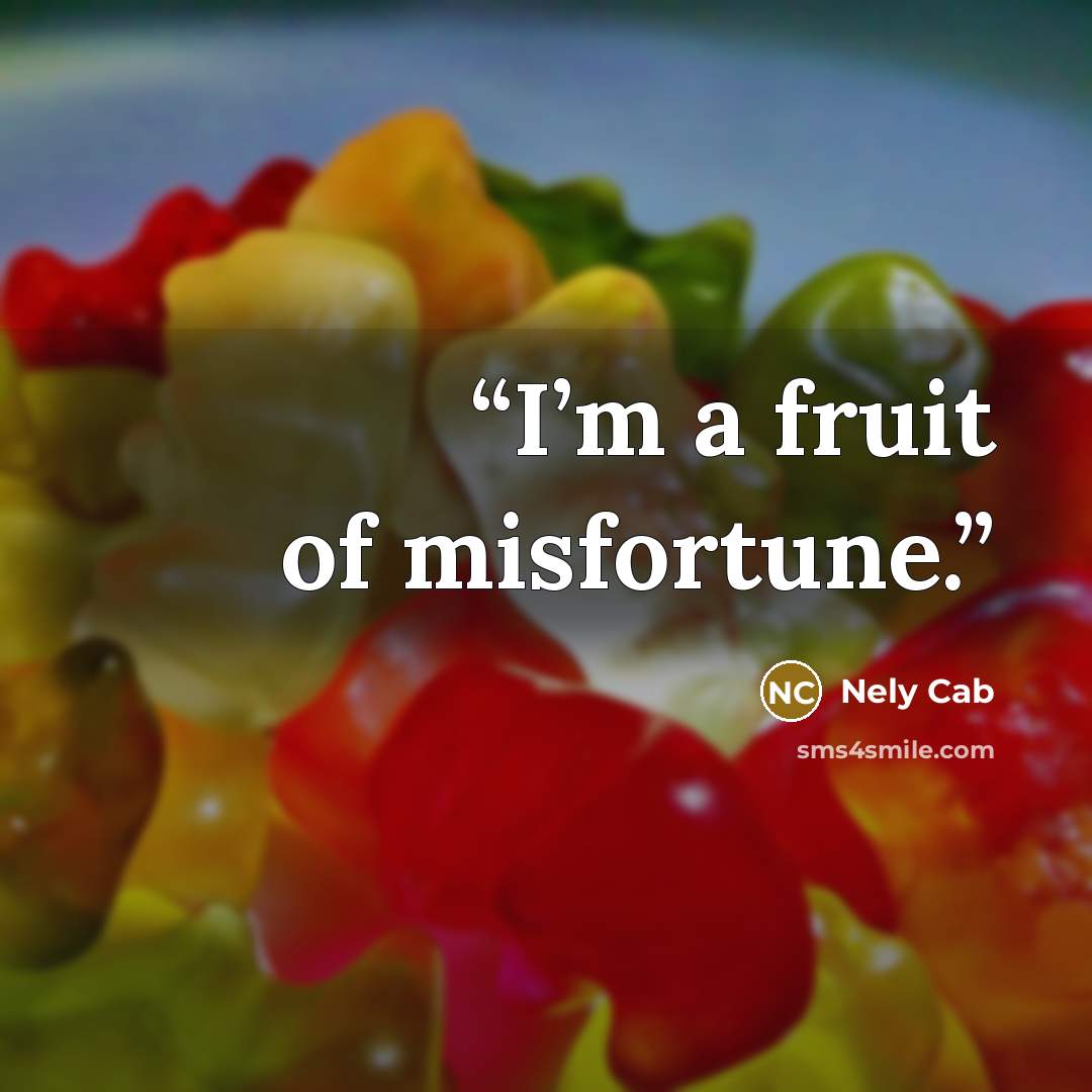 “I’m a fruit of misfortune.” quote by Nely Cab