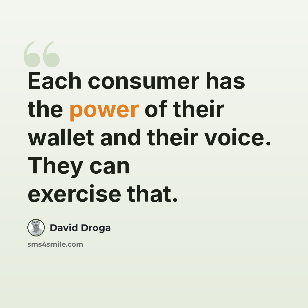 “Each consumer has the power of their wallet and their voice. They can exercise that.” quote by David Droga
