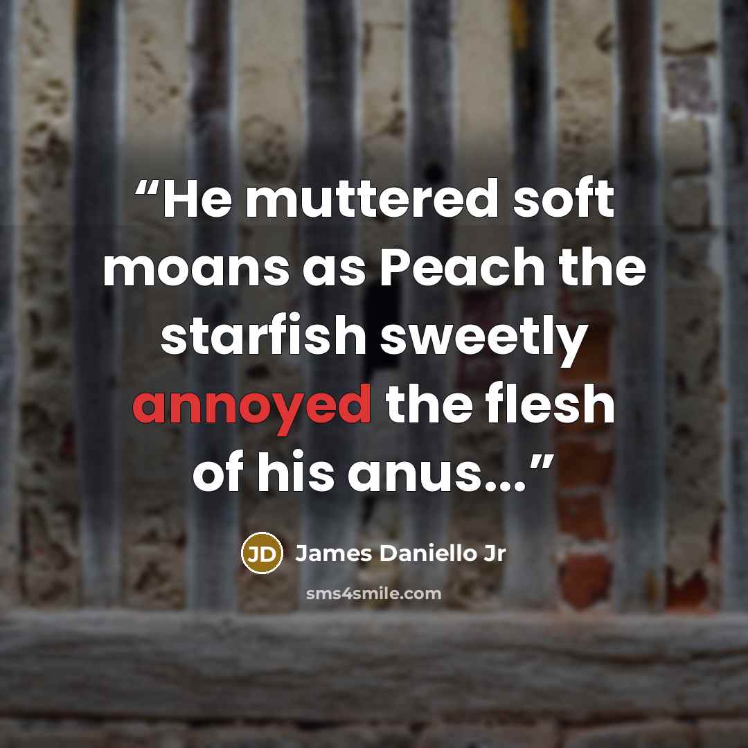“He muttered soft moans as Peach the starfish sweetly annoyed the flesh of his anus...” quote by James Daniello Jr