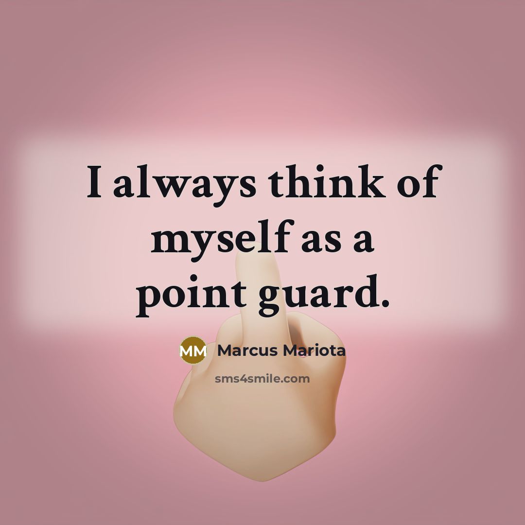 “I always think of myself as a point guard.” quote by Marcus Mariota