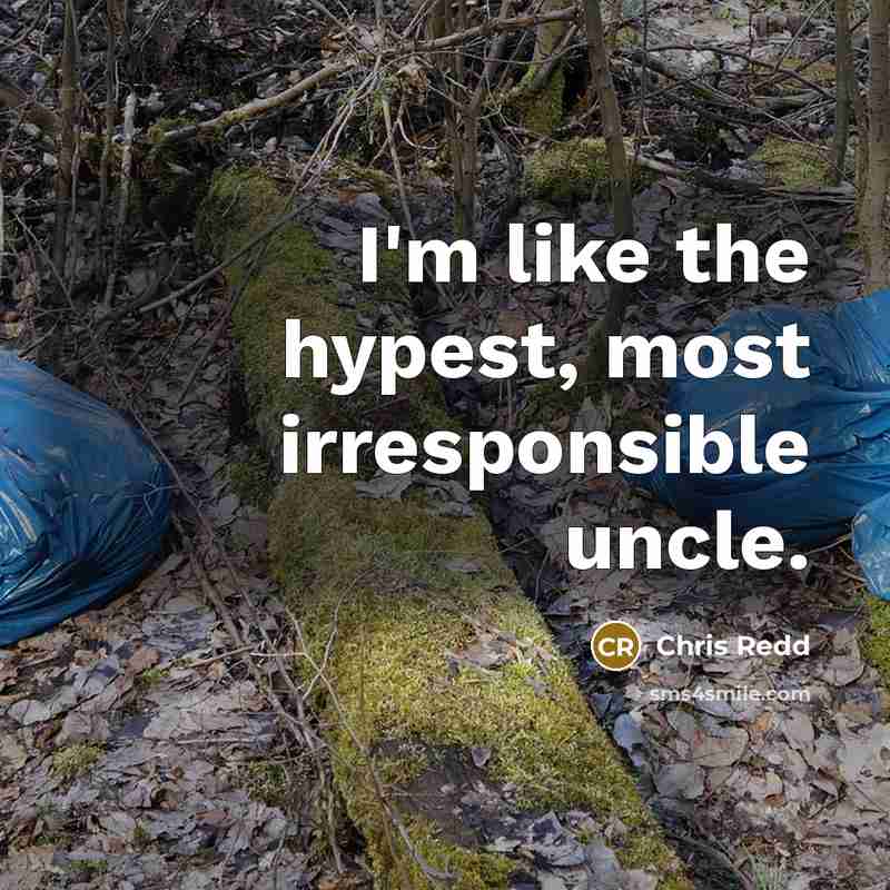 “I'm like the hypest, most irresponsible uncle.” quote by Chris Redd