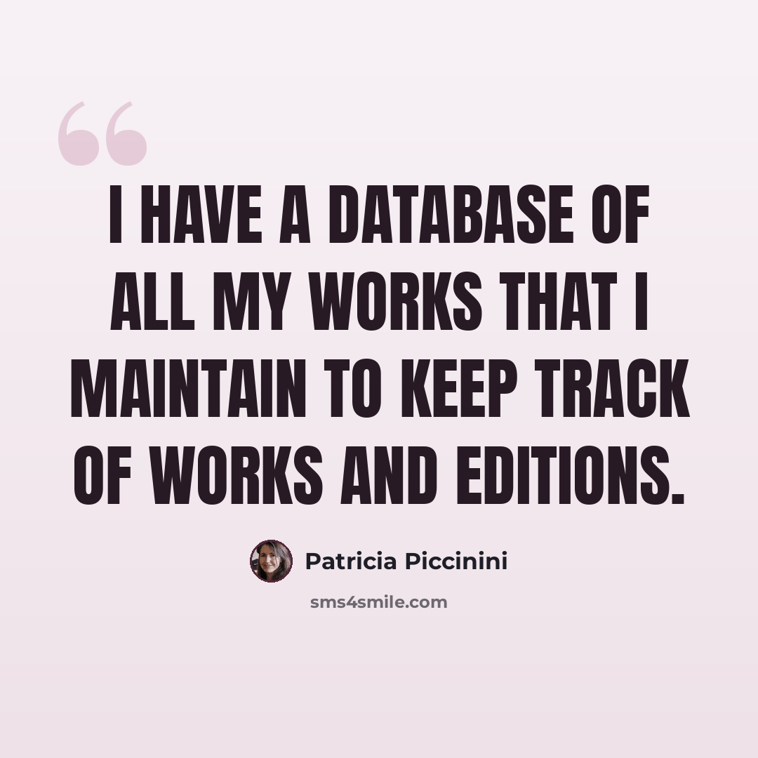 “I have a database of all my works that I maintain to keep track of works and editions.” quote by Patricia Piccinini