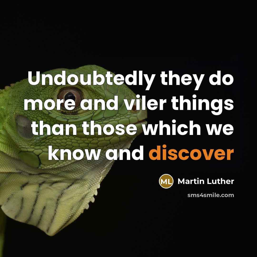 “Undoubtedly they do more and viler things than those which we know and discover” quote by Martin Luther