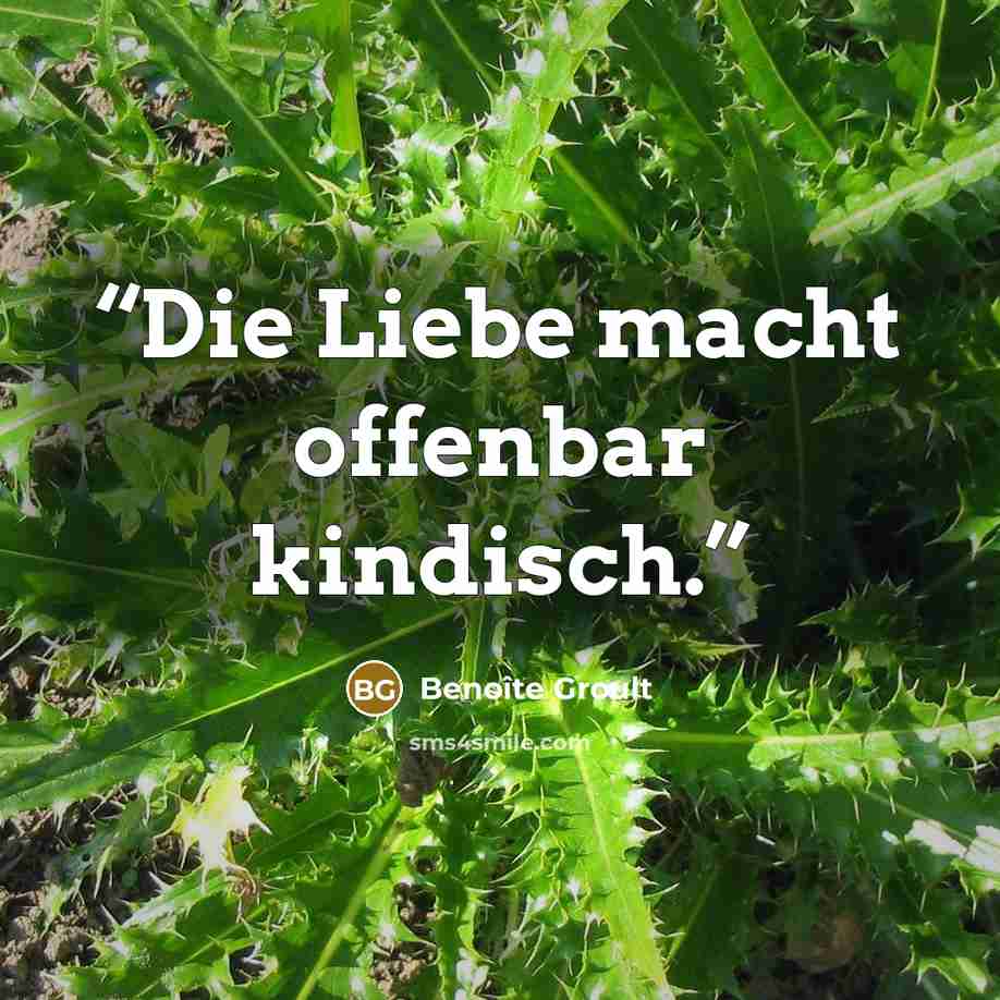 “Die Liebe macht offenbar kindisch.” quote by Benoîte Groult