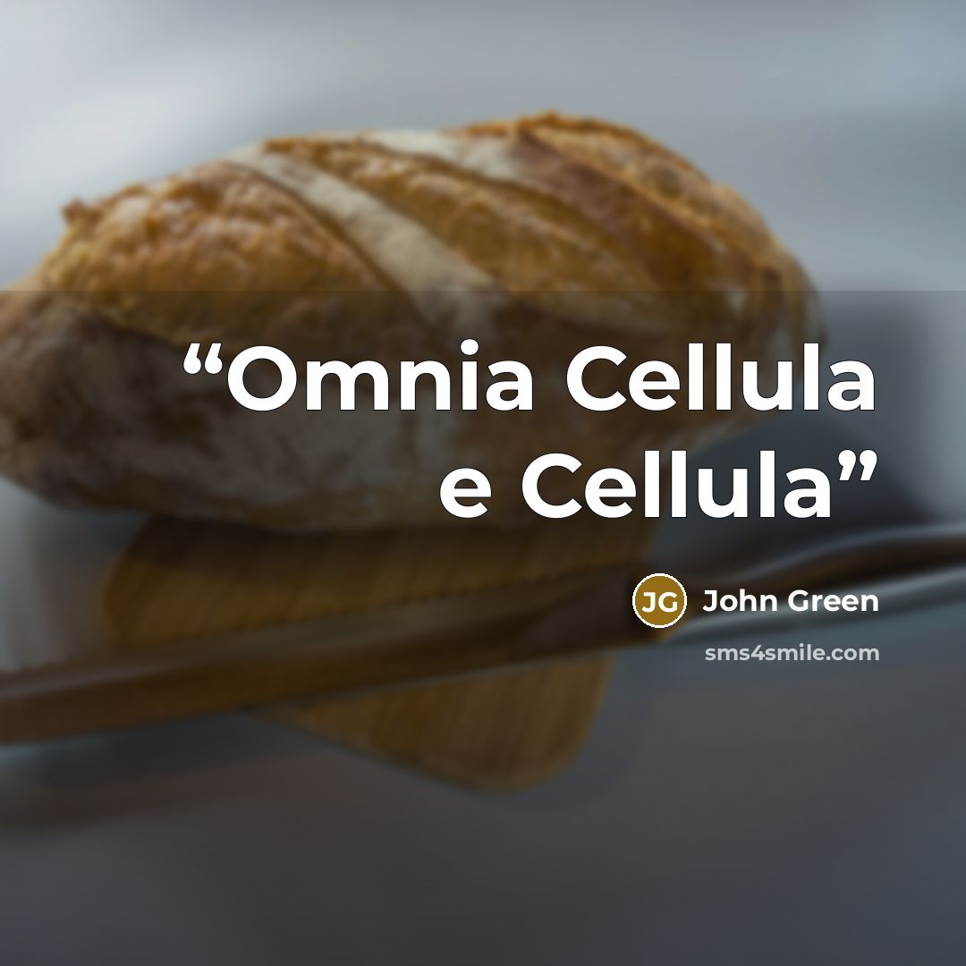 “Omnia Cellula e Cellula” quote by John Green