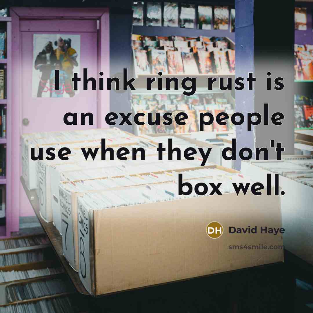 “I think ring rust is an excuse people use when they don't box well.” quote by David Haye