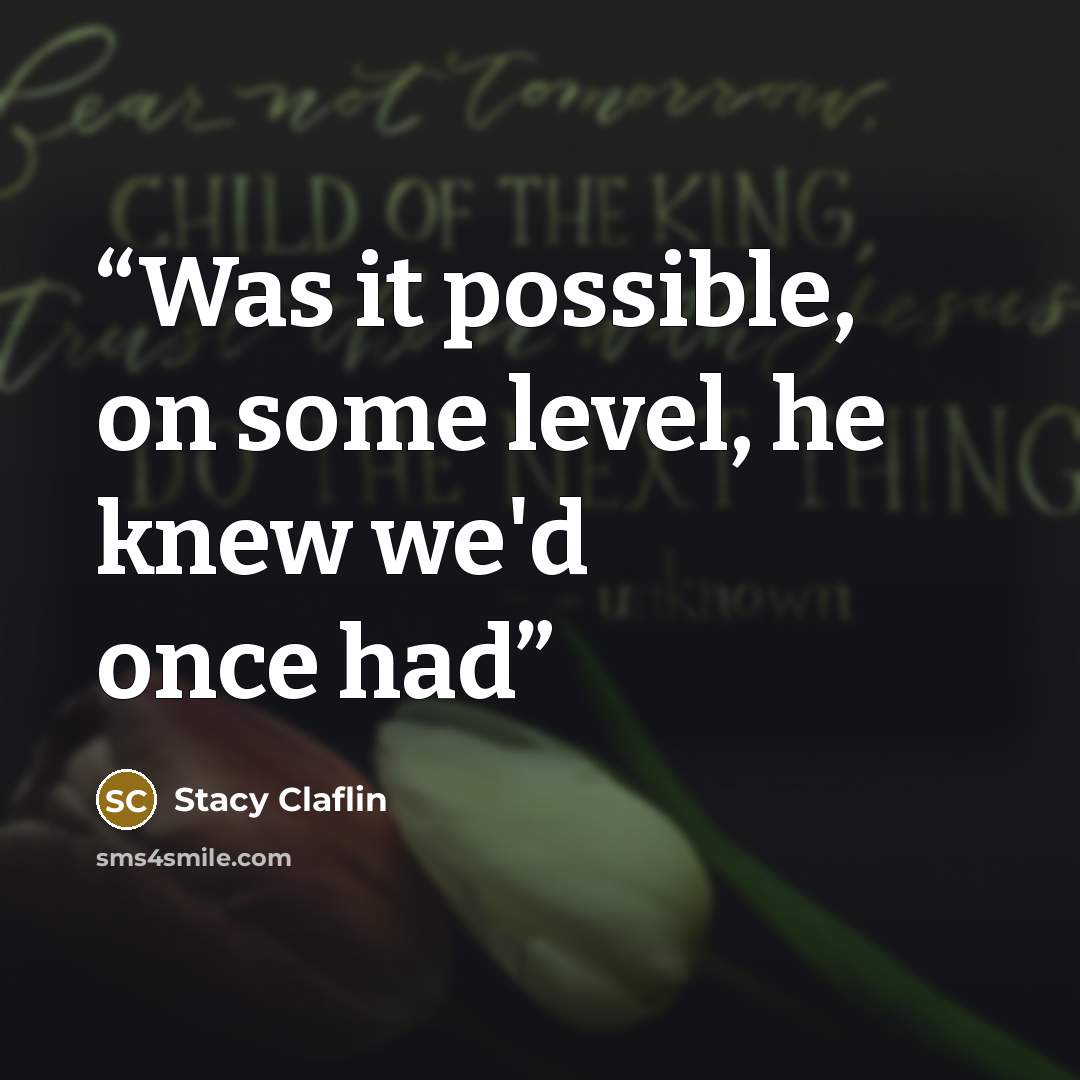 “Was it possible, on some level, he knew we'd once had” quote by Stacy Claflin