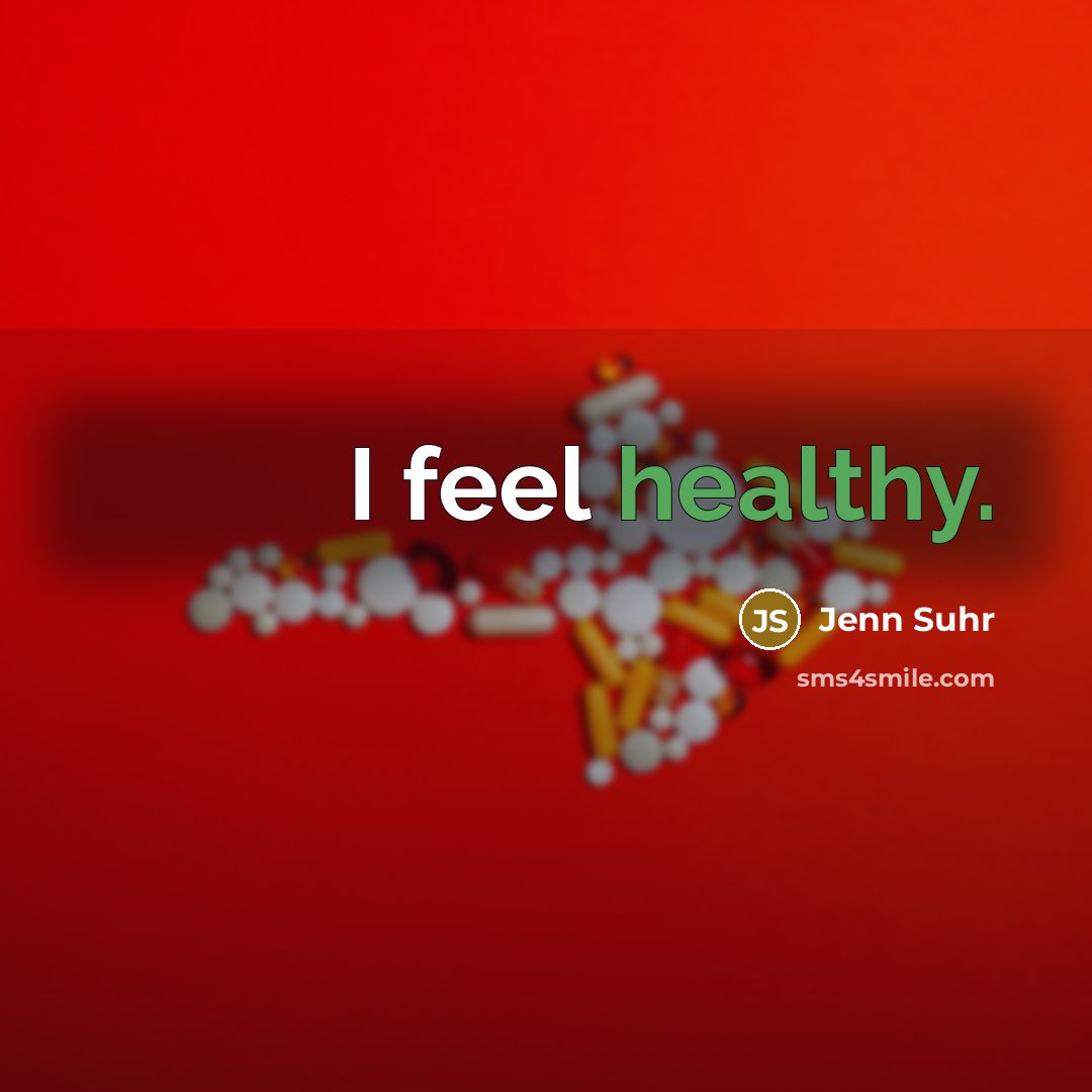 “I feel healthy.” quote by Jenn Suhr