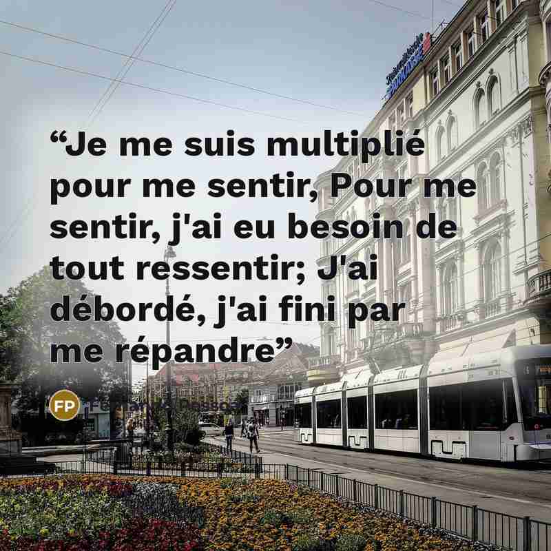 “Je me suis multiplié pour me sentir, Pour me sentir, j'ai eu besoin de tout ressentir; J'ai débordé, j'ai fini par me répandre” quote by Fernando Pessoa