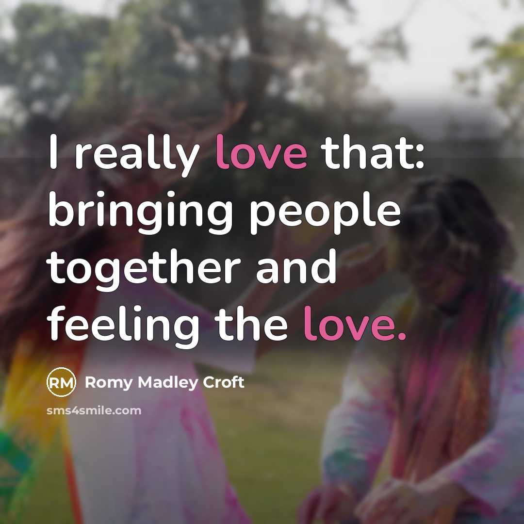 “I really love that: bringing people together and feeling the love.” quote by Romy Madley Croft