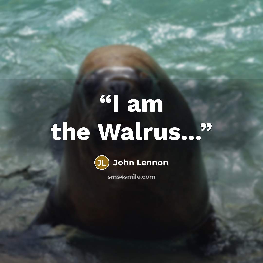 “I am the Walrus...” quote by John Lennon