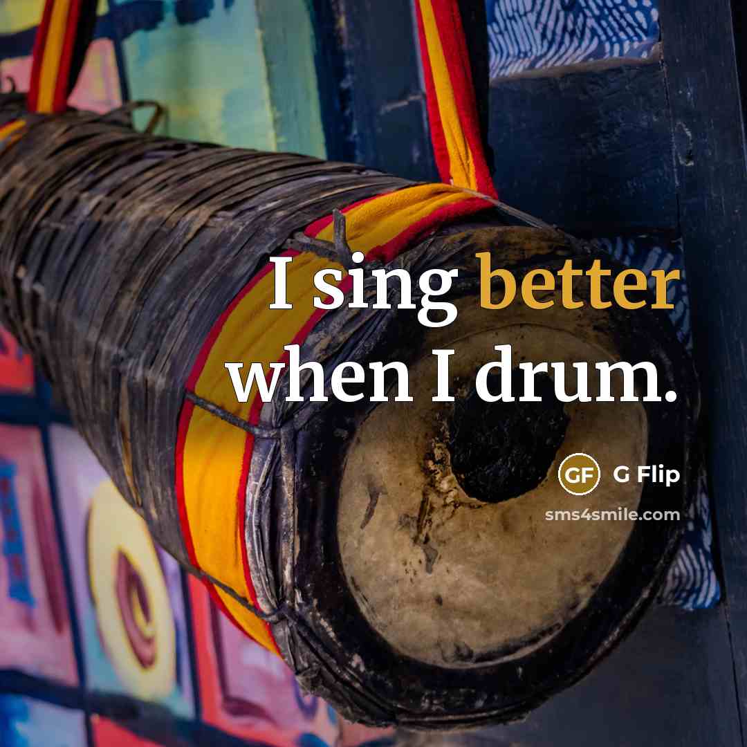 “I sing better when I drum.” quote by G Flip
