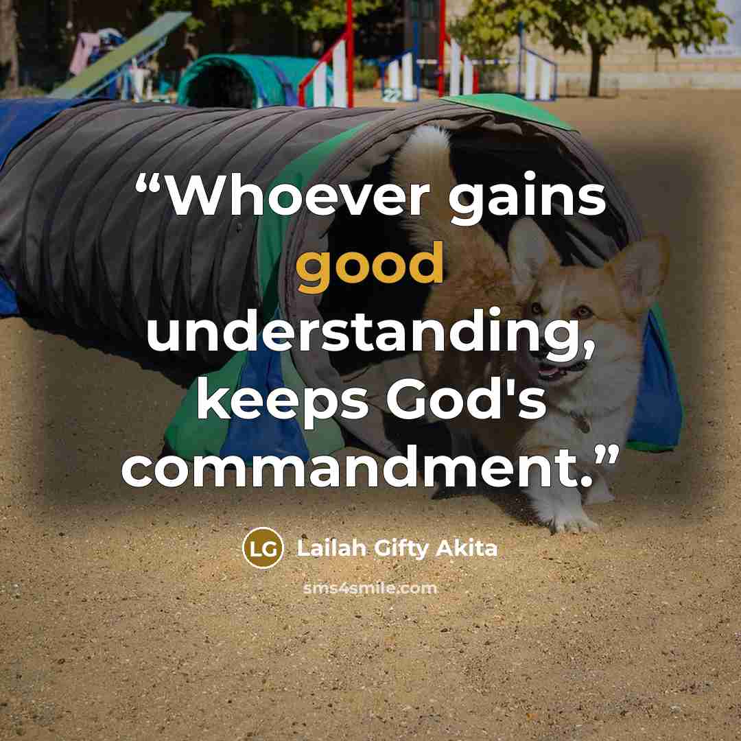 “Whoever gains good understanding, keeps God's commandment.” quote by Lailah Gifty Akita