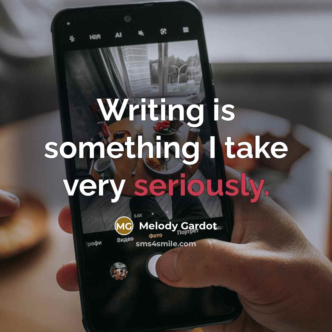 “Writing is something I take very seriously.” quote by Melody Gardot