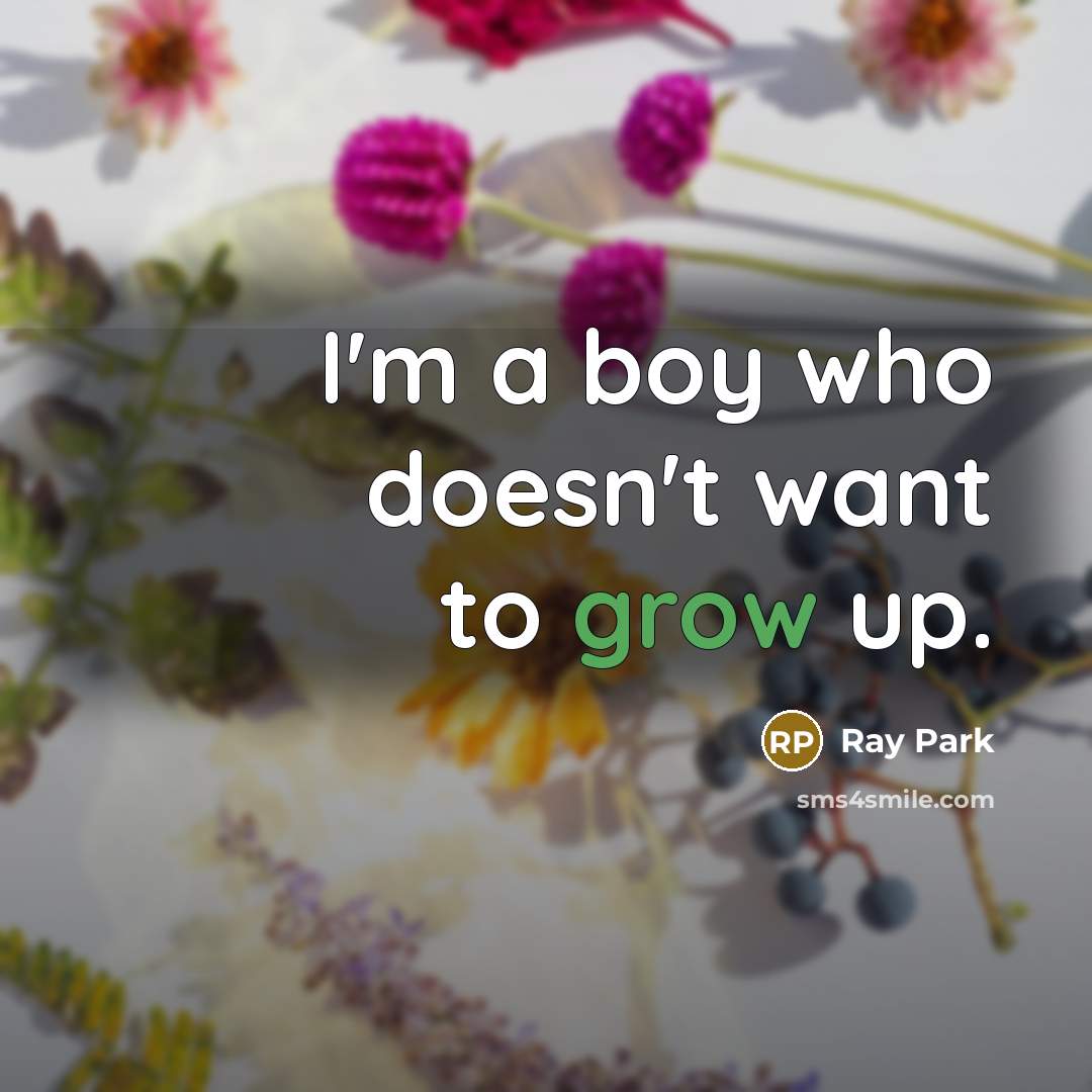 “I'm a boy who doesn't want to grow up.” quote by Ray Park
