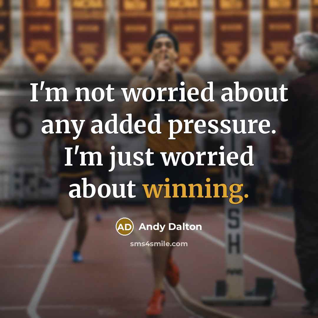 “I'm not worried about any added pressure. I'm just worried about winning.” quote by Andy Dalton