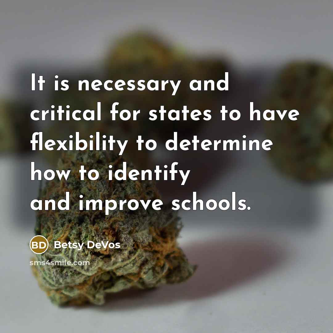“It is necessary and critical for states to have flexibility to determine how to identify and improve schools.” quote by Betsy DeVos