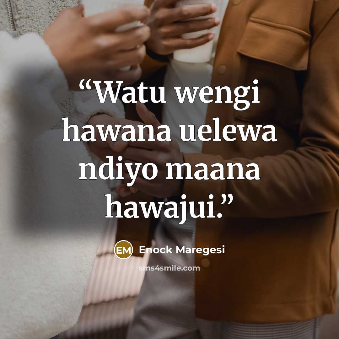 “Watu wengi hawana uelewa ndiyo maana hawajui.” quote by Enock Maregesi