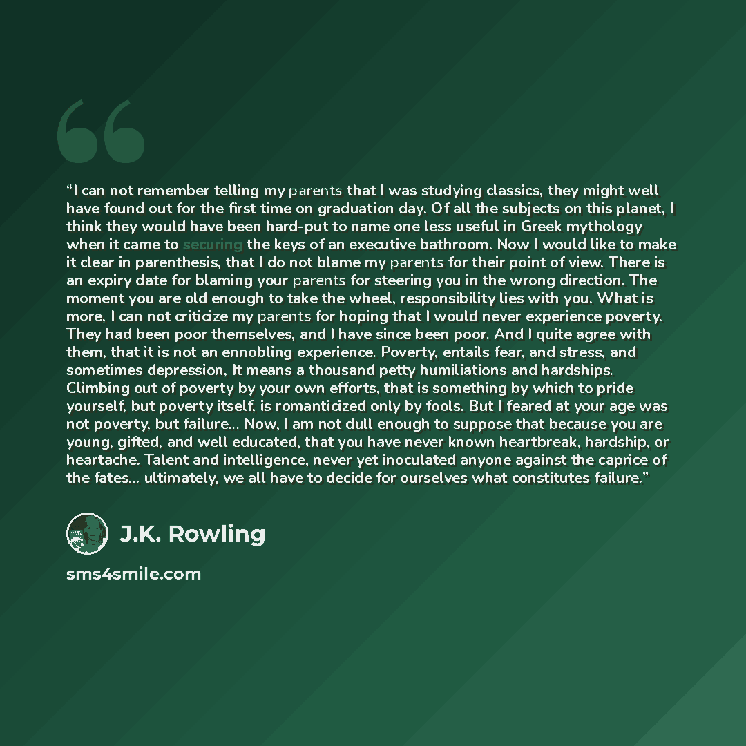 “I can not remember telling my parents that I was studying classics, they might well have found out for the first time on graduation day. Of all the subjects on this planet, I think they would have been hard-put to name one less useful in Greek mythology when it came to securing the keys of an…” quote by J.K. Rowling