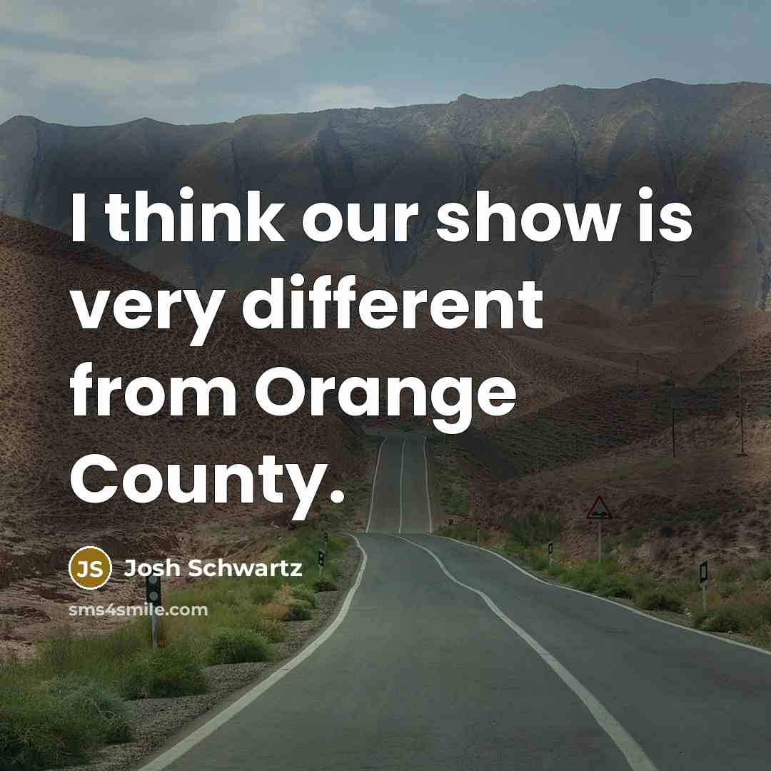 “I think our show is very different from Orange County.” quote by Josh Schwartz
